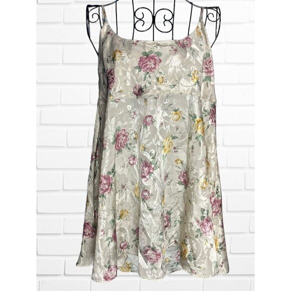 Delicates Women's Size L Vintage Rose Floral Camisole Tank Top Flowy - Picture 1 of 4